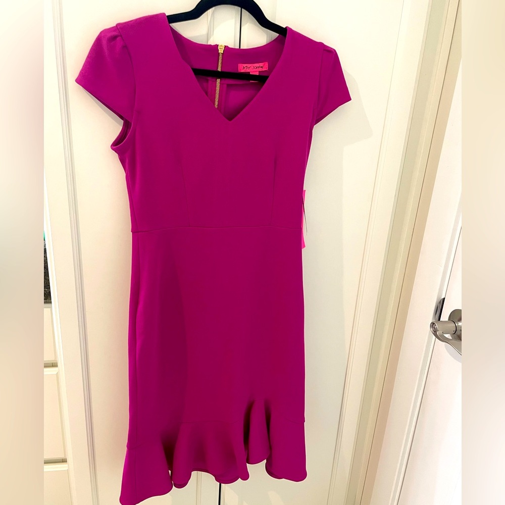 NWT Betsy Johnson Sheath Pink Midi Dress size 4